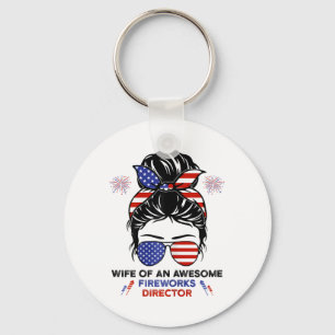 Wife Fireworks Director - Funny Usa 4th Of July Gi Key Ring