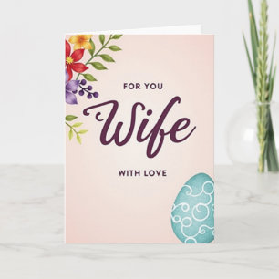 Wife Floral Watercolor Card