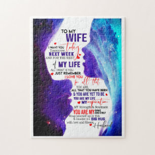 Wife Gift Letter To My Wife Love From Husband Jigsaw Puzzle