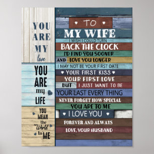 Wife Gift Letter To My Wife Love From Husband Poster