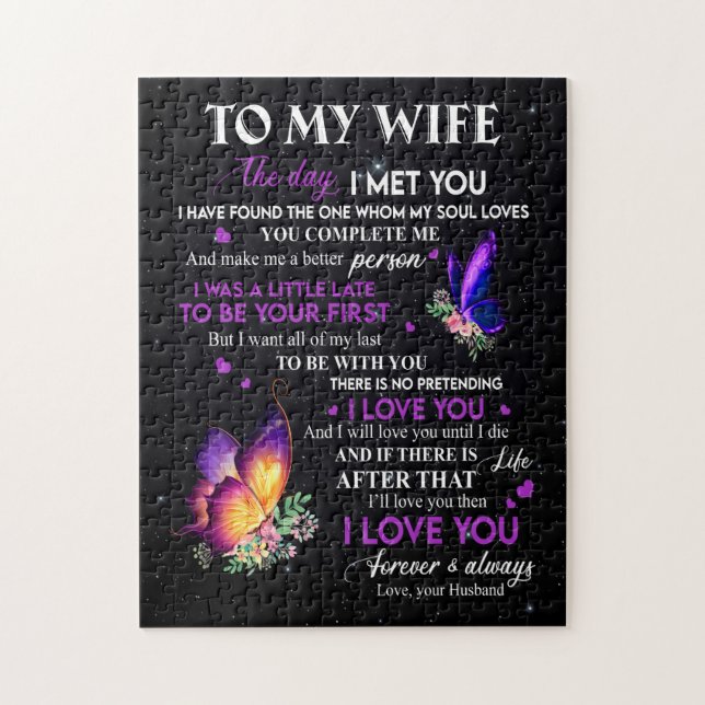 Wife Gifts | Letter To My Wife From Husband Jigsaw Puzzle (Vertical)