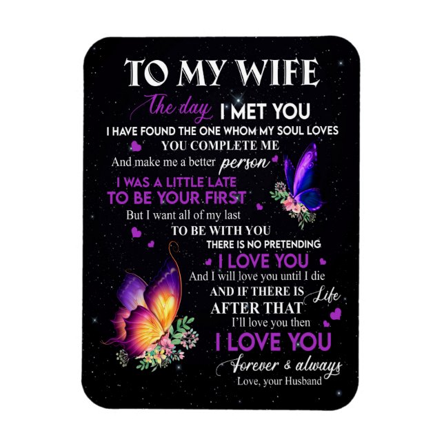 Wife Gifts | Letter To My Wife From Husband Magnet (Vertical)