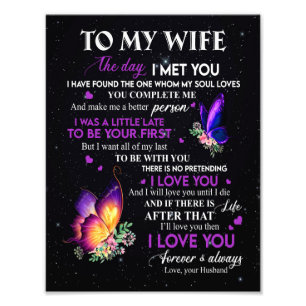 Wife Gifts Letter To My Wife From Husband Photo Print