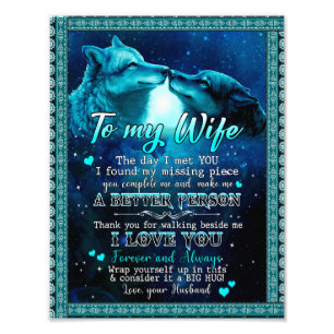 Wife Gifts Letter To My Wife I Love You Forever Photo Print