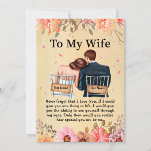 Wife Gifts   Letter To My Wife Love From Husband Holiday Card