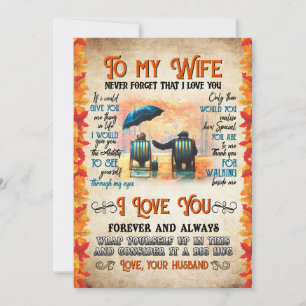 Wife Gifts   Letter To My Wife Love From Husband Holiday Card