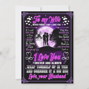 Wife Gifts Letter To My Wife Love From Husband Invitation