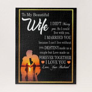 Wife Gifts Letter To My Wife Love From Husband Jigsaw Puzzle