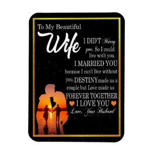 Wife Gifts   Letter To My Wife Love From Husband Magnet