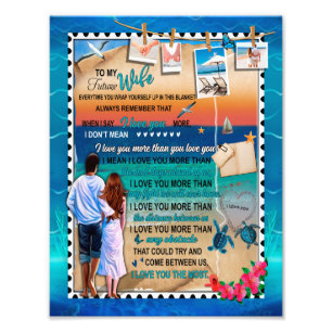 Wife Gifts Letter To My Wife Love From Husband Photo Print