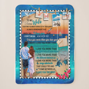 Wife Gifts   Letter To My Wife Love From Husband Sherpa Blanket