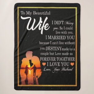 Wife Gifts Letter To My Wife Love From Husband Sherpa Blanket