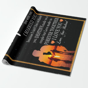 Wife Gifts Letter To My Wife Love From Husband Wrapping Paper