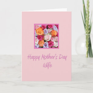 Wife  Happy Mother's Day rose card