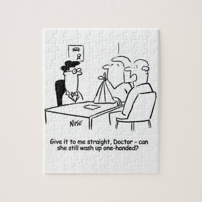 Wife has a Broken Arm in a Sling Jigsaw Puzzle (Vertical)