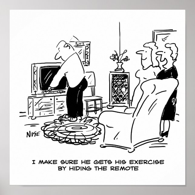 Wife Hides the TV Remote Control Poster (Front)