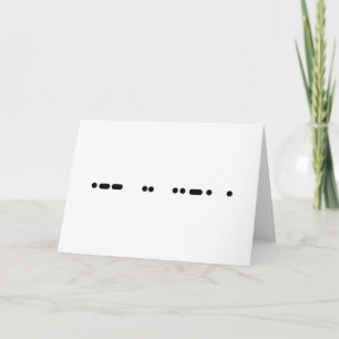 WIFE in Morse Code  Card -  Customise It
