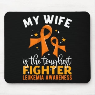 Wife Is The Toughest Fighter Leukaemia Awareness Mouse Pad