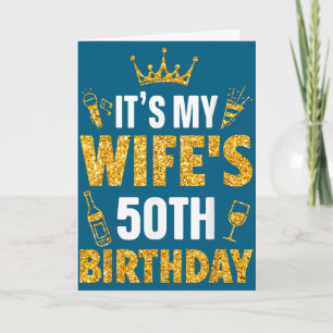 Wife it's my wife's 50th birthday 1975 50 years ol card