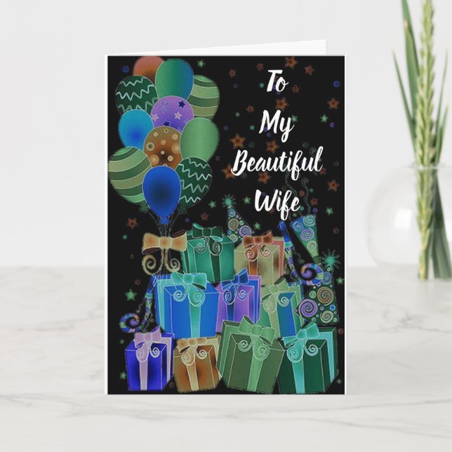 ***WIFE*** LET'S CELEBRATE "YOU" ON BIRTHDAY CARD (Front)