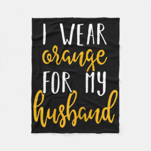 Wife Leukaemia Awareness Design Gift For Husbynd S Fleece Blanket