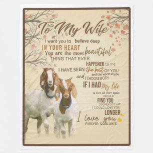 Wife Lover  To My Wife I Love You Forever & Always Fleece Blanket