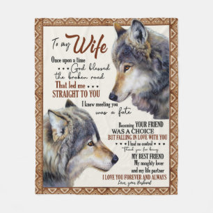 Wife Lover  To My Wife I Love You Forever & Always Fleece Blanket