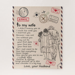 Wife Lovers   To My Wife I Love You Love Husband Jigsaw Puzzle