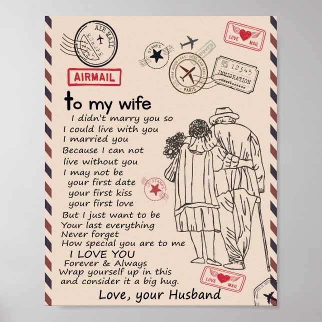 Wife Lovers | To My Wife I Love You Love Husband Poster (Front)