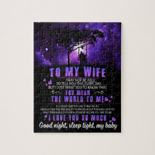 Wife Lovers To My Wife I Love You So Much Jigsaw Puzzle