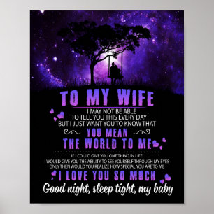 Wife Lovers To My Wife I Love You So Much Poster