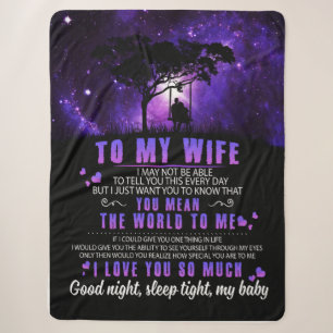 Wife Lovers To My Wife I Love You So Much Sherpa Blanket