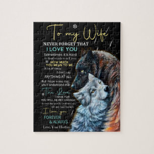 Wife Lovers   To My Wife Never Forget I Love You Jigsaw Puzzle