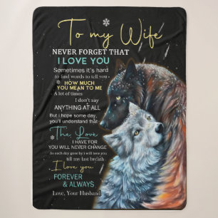 Wife Lovers To My Wife Never Forget I Love You Sherpa Blanket