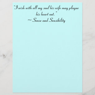 Wife May Plague His Heart Jane Austen Book Quote