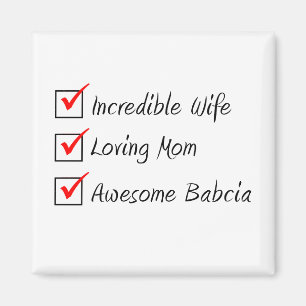 Wife Mom Babcia Polish Woman Magnet
