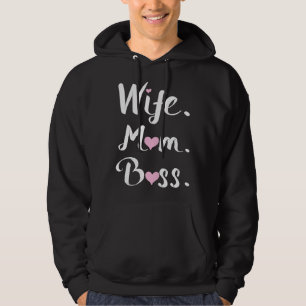wife mom boss mother for mother s day hoodie