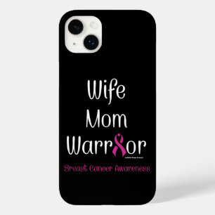 Wife Mom Warrior...Breast Cancer Case-Mate iPhone 14 Plus Case