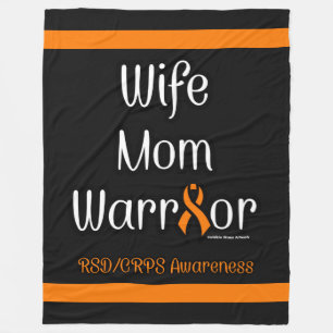 Wife Mom Warrior...RSD/CRPS Fleece Blanket