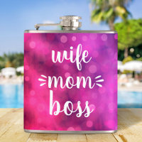 Wife Mum Boss Babe Script Typography Bold Hot Pink