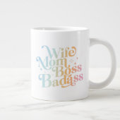 Wife Mum Boss Badass Funny Sarcastic Mother's Day Large Coffee Mug (Right)