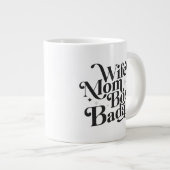 Wife Mum Boss Badass Funny Sarcastic Mother's Day Large Coffee Mug (Front Right)