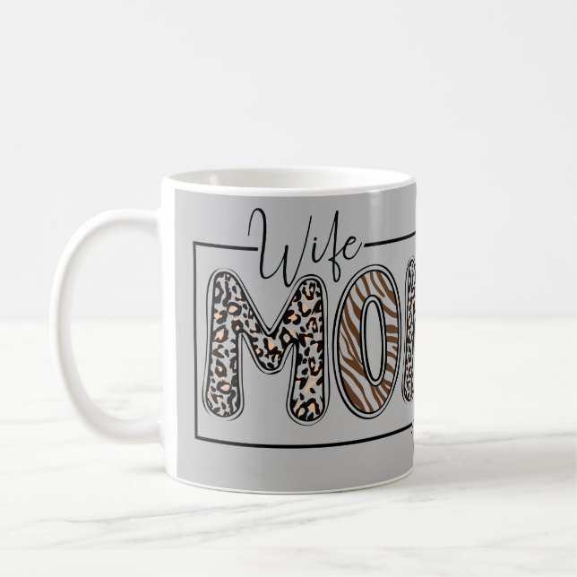 Wife Mum Boss Custom Coffee Mug (Left)