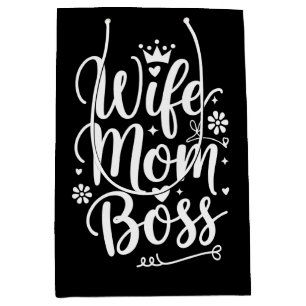 Wife Mum Boss Cute Mother's Day Gift Medium Gift Bag