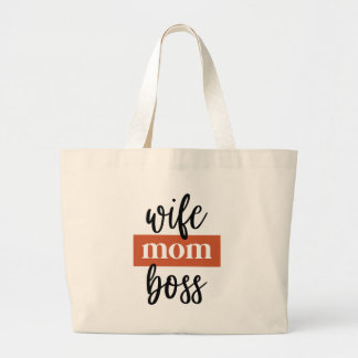 wife mum boss / Ehefrau Mutter Chefin Large Tote Bag