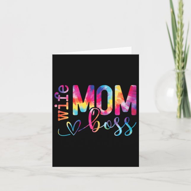 Wife Mum Boss Funny Mothers Day  Card (Front)