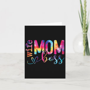 Wife Mum Boss Funny Mothers Day Card