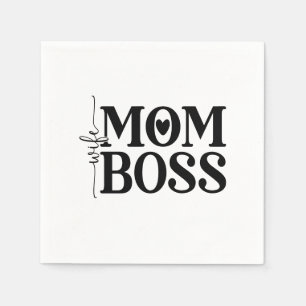 Wife Mum Boss Funny Mother's Day Napkin