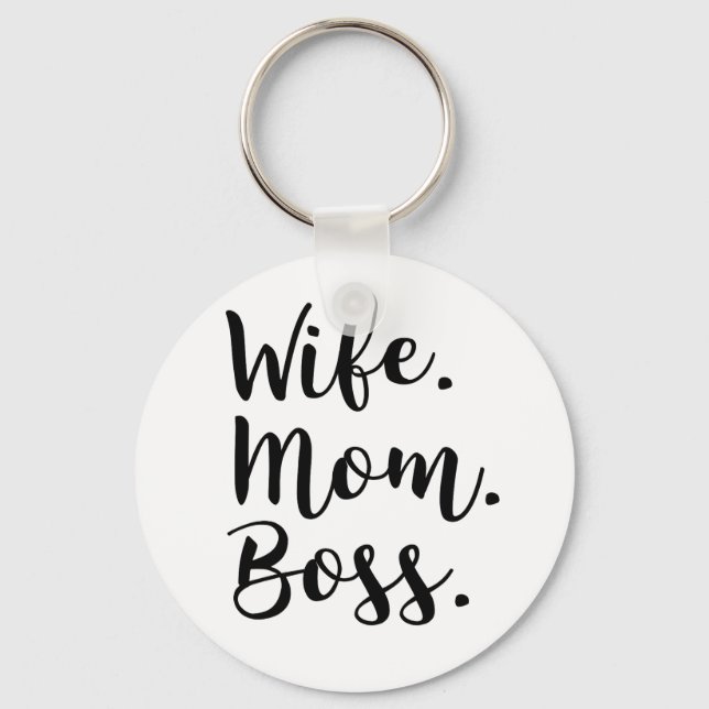 wife mum boss key ring (Front)
