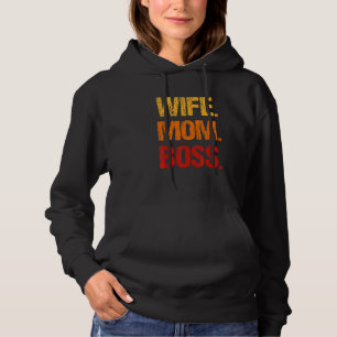 Wife Mum Boss  Mothers Day Boss  For Womens Hoodie